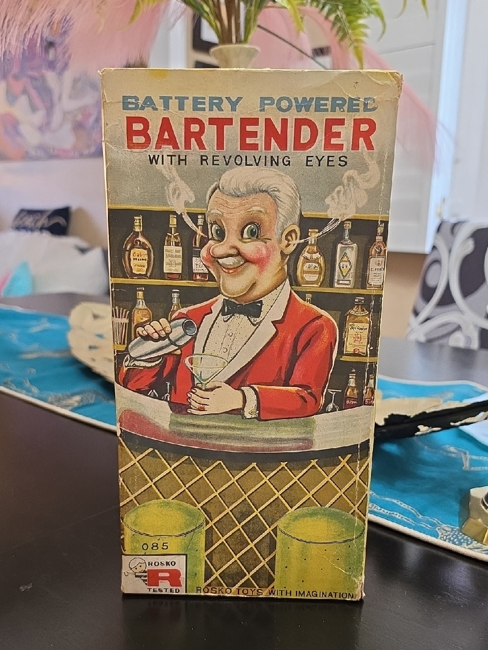 Vtg 1960 Toy Bartender By ROSKO Made In Japan ,animated With Box